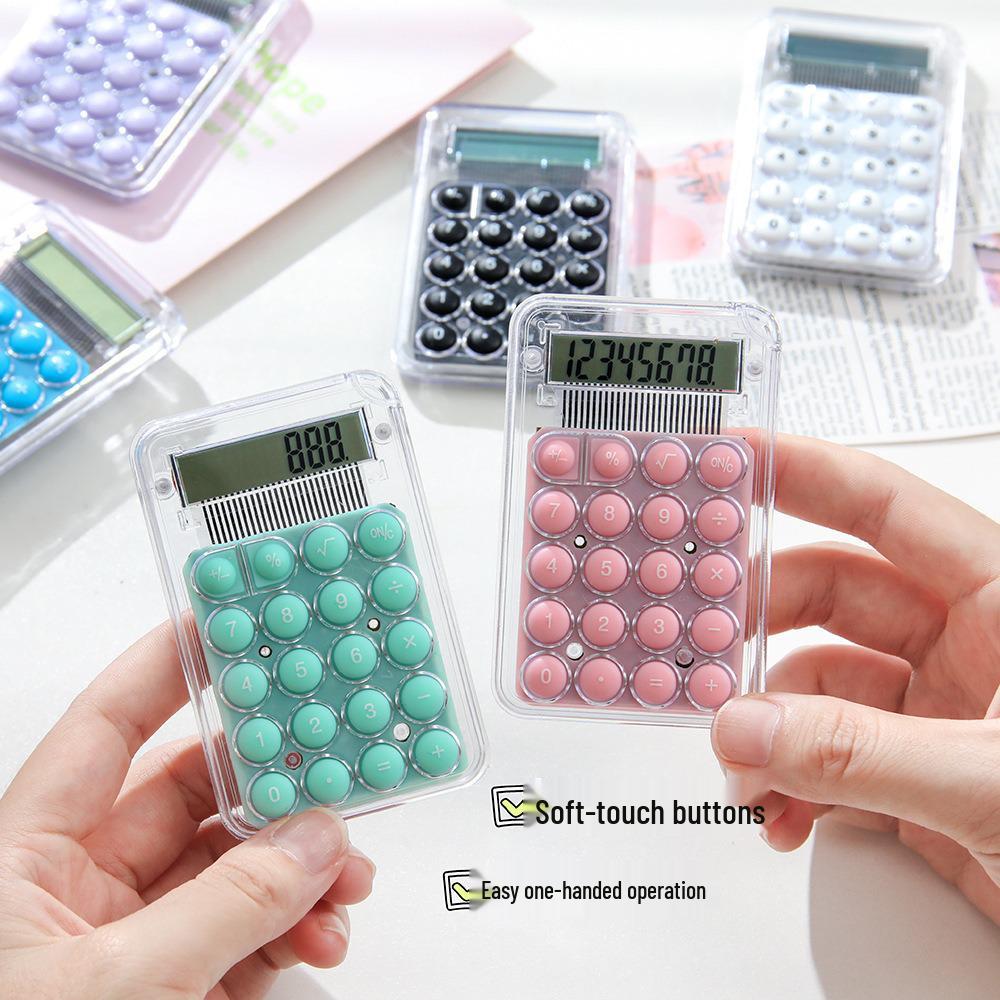 Cute Mini Pocket Calculator for Students - Portable, Candy Colors, User-Friendly Design