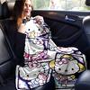 1pc Happy Hello Kitty Blanket, Home Decorative Throw Blanket for All Seasons, Living Room, Travel, Camping, Car Blankets, Beach, Office Naps, Unique G
