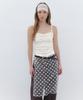 Cluny Dot Patten Wrap Skirt - White
