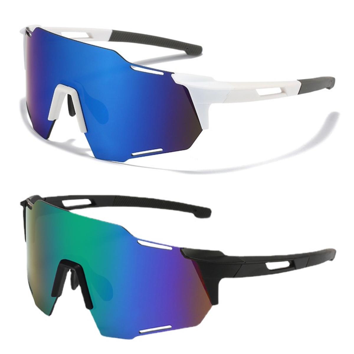 

2pcs Outdoor Sports UV400 Goggles - Windproof Sunglasses for Cycling Skiing and Driving