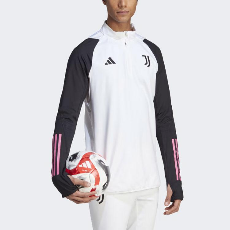 Adidas Juventus Tiro 23 Pro Top Color Block Long Sleeve Football Shirt Men Tops White HZ5036