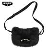 Borsa a tracolla peluche mostro denti brutti divertente Giocattolo animale di peluche stropicciato Regalo di compleanno carino strano per bambini