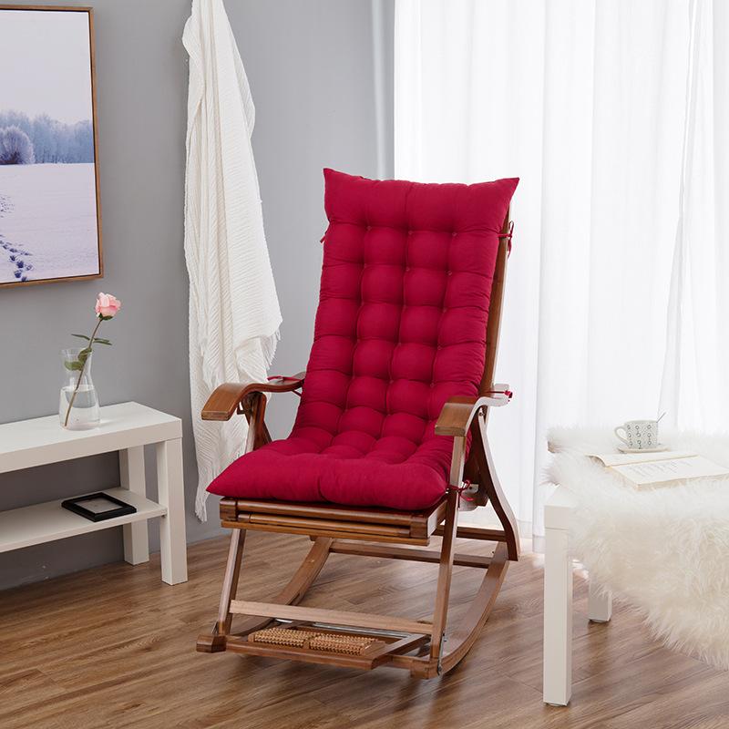 Thickened Quilted Nap Lounge Chair Pad Vine Chair Rocking Chair Dual-use Cushions Elderly Chair Mat Four Season Universal Breathable Seat Cushion