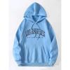 Autumn-Winter Women's Hooded Pullover Sweatshirt, European & American Style, Printed, Plus Size, Loose Fit, Thin Velvet, Trendy Ins.