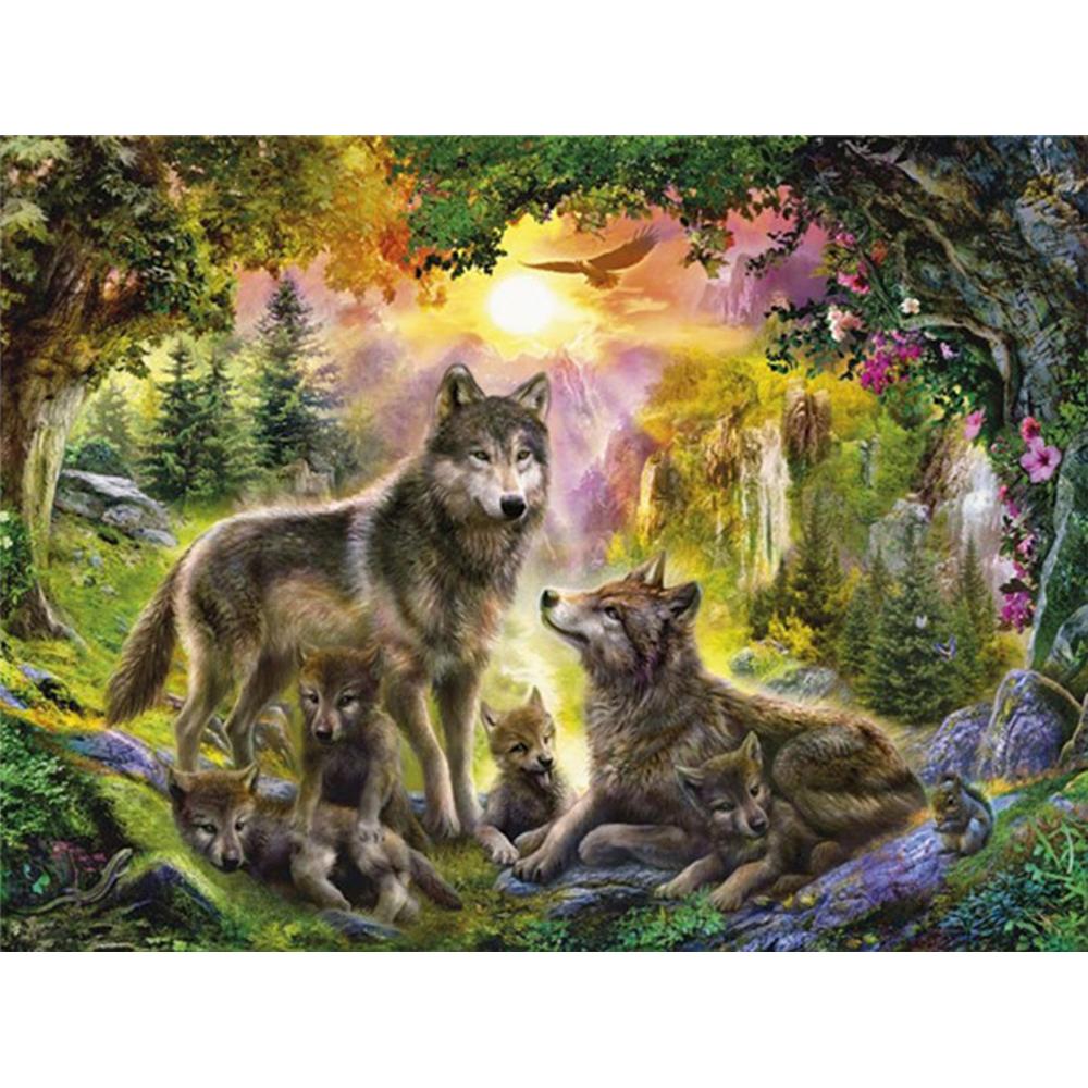 5D fai da te pittura diamante lupo diamante ricamo animale diamante mosaico pieno quadrato trapano punto croce decorazione per la casa