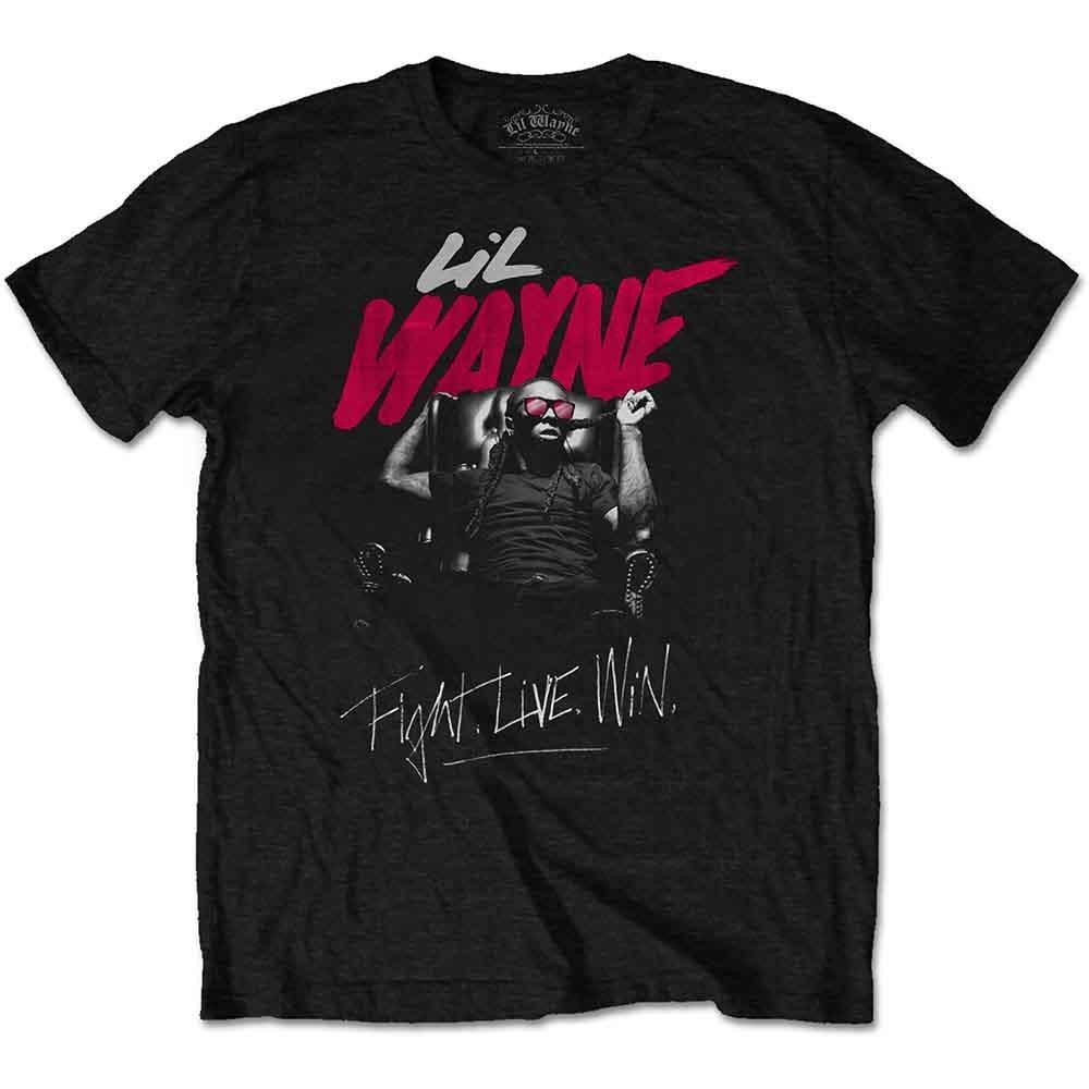 Lil Wayne Fight, Live, Win Official Tee T-Shirt Mens Unisex L
