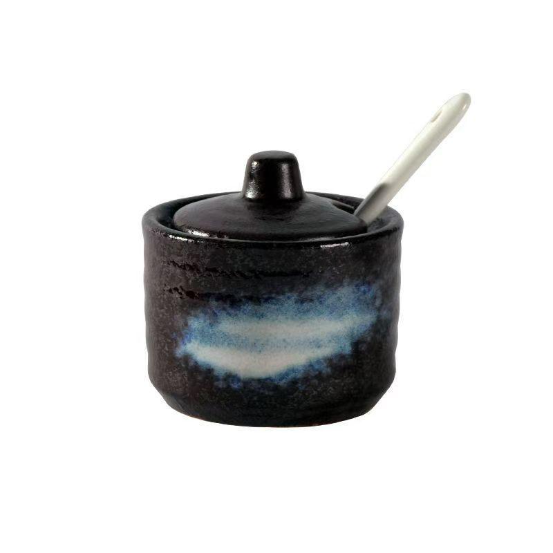 Retro Ceramic Seasoning Jars Salt and Pepper Shakers Kitchen Spice Tools Spice Organizer Jars Seasoning Box Kitchen Accessories