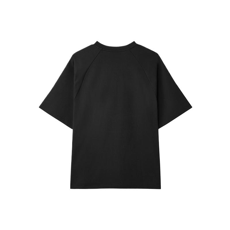 Skechers Sports Alliance Series Loose Fit Quick Dry Round Neck Short Sleeve T-Shirt Men Tops Carbon-Black L125M072-0018