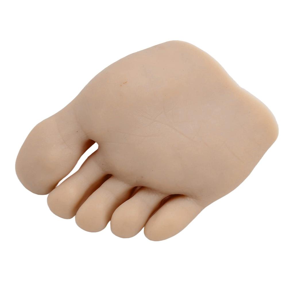 Practice Fake Foot Model with Half Foot Design Movable Soft Silicone Prosthetic Manicure Tool for Nail Art Training
