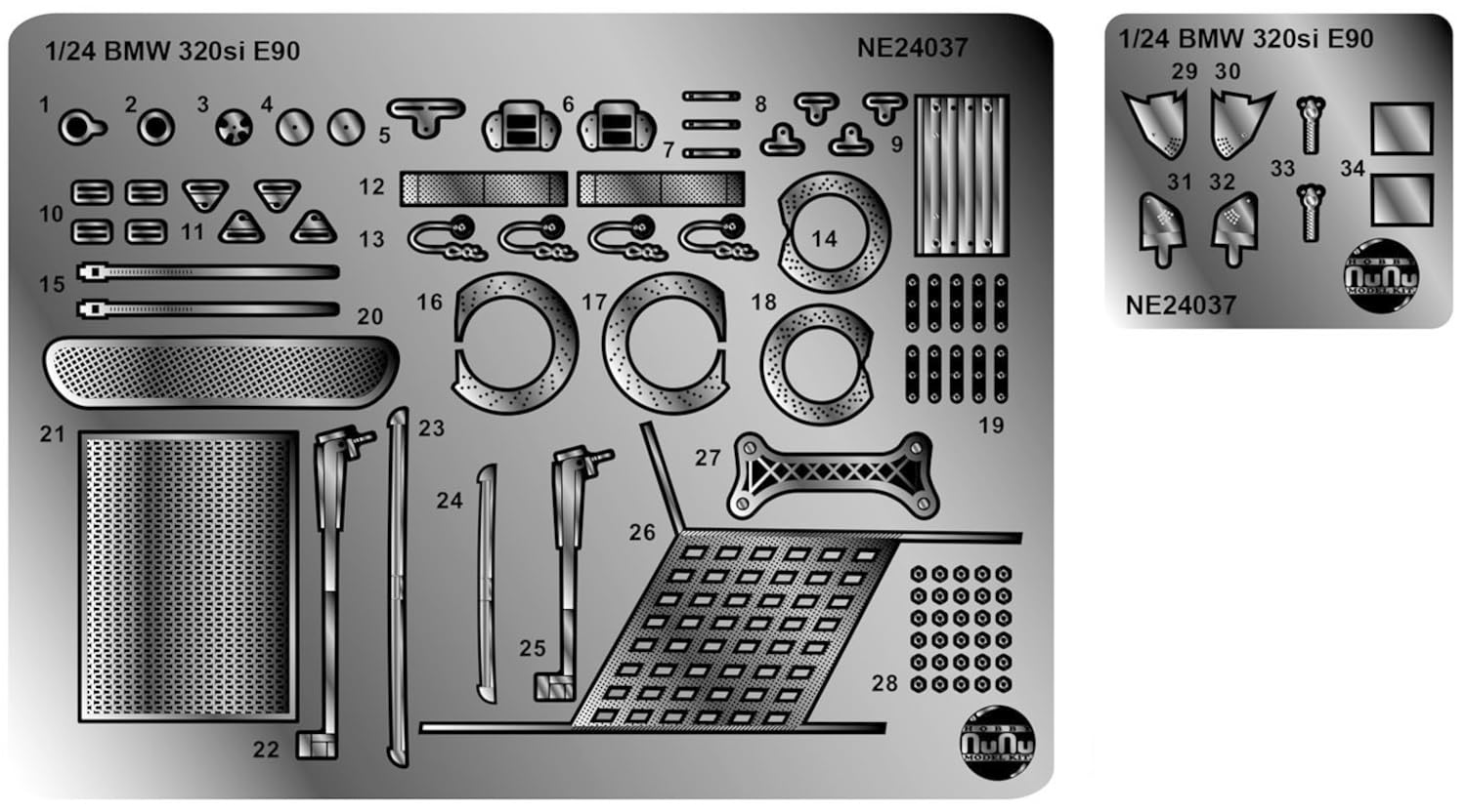 

Racing Series Parts for BMW 320si E90 2008 WTCC Browns Hatch Plastic Model Kit Parts NE24037 PLATZ/NuNu 1/24 Detail-Up Winner,