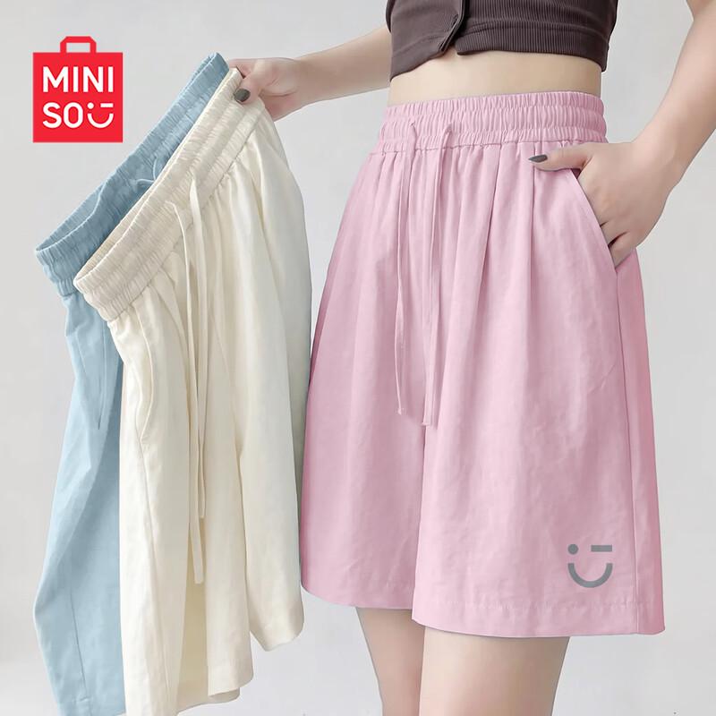 MINISO Women s Breathable Summer Sport Shorts XL (130-150 lbs) розовый