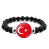 287 Länder Nationalflagge Druckknopf Elastisches Band Perlen Länderflagge Unabhängigkeitstag Perlen Schmuck Perlenarmband
