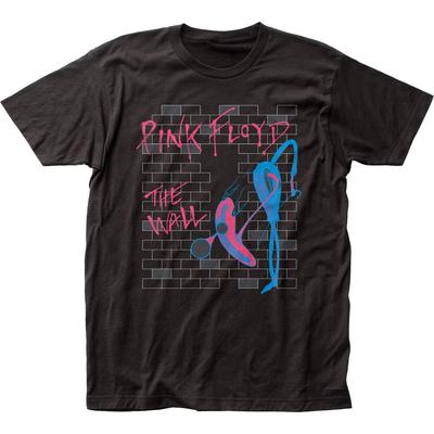 Pink Floyd Neon Wall T Shirt Mens Rock and Roll Classic Band Tee New Black