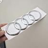 1PCS 192mm 4 Rings ABS Chrome Black Car Trunk Badge Logo Decal Emblem Sticker Accessories For hot A1 A3 A5 A4 S3 S4 TT RS3 RS5