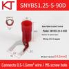 Kaishtong 90° U/Y-Shaped Nylon Pre-Insulated Terminal, SNYBS1.25-6-8