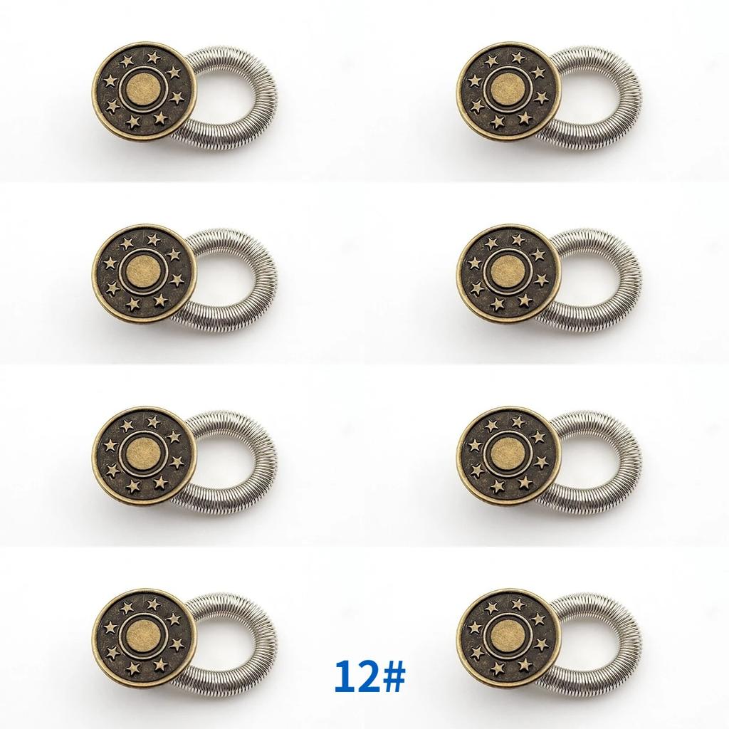 Detachable Jeans Waist Adjustment Buckle Metal Button Extender for DIY Pants Jeans Free Sewing Waist Extenders Buttons