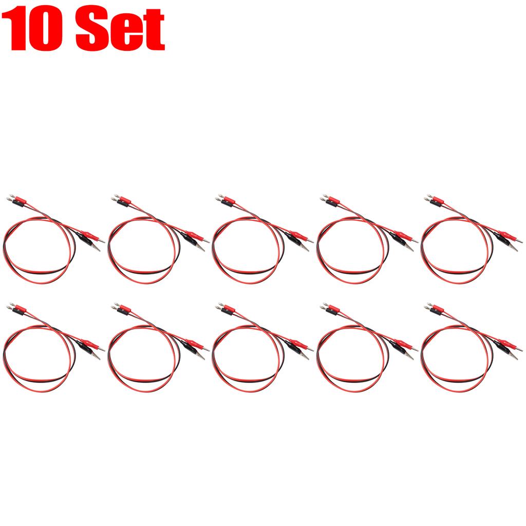 1/10Sets Banana Plug To Alligator Clip Multimeters Standard Electrical Test Equipment Test Leads Two-End Connector Supplies