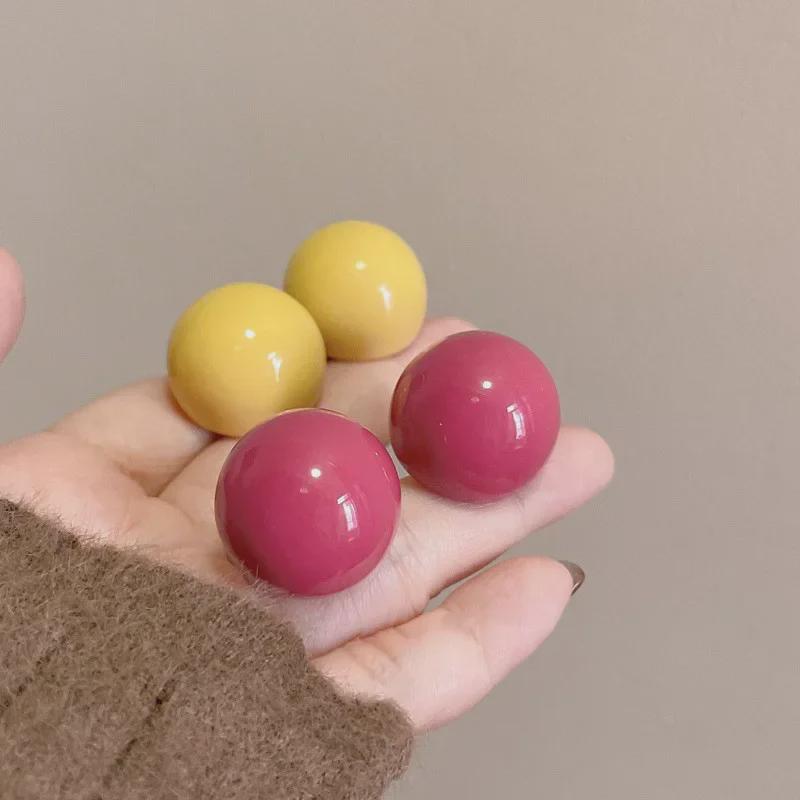 Unique Dopamine Bean Earrings for Women - Chic, Minimalist, High-End Korean Design