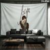 LISA Wall tapestry, aesthetic printed fabric blanket, suitable for bedroom, living room, and home decor.