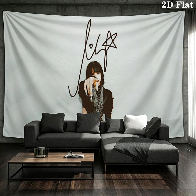 LISA Wall tapestry, aesthetic printed fabric blanket, suitable for bedroom, living room, and home decor.