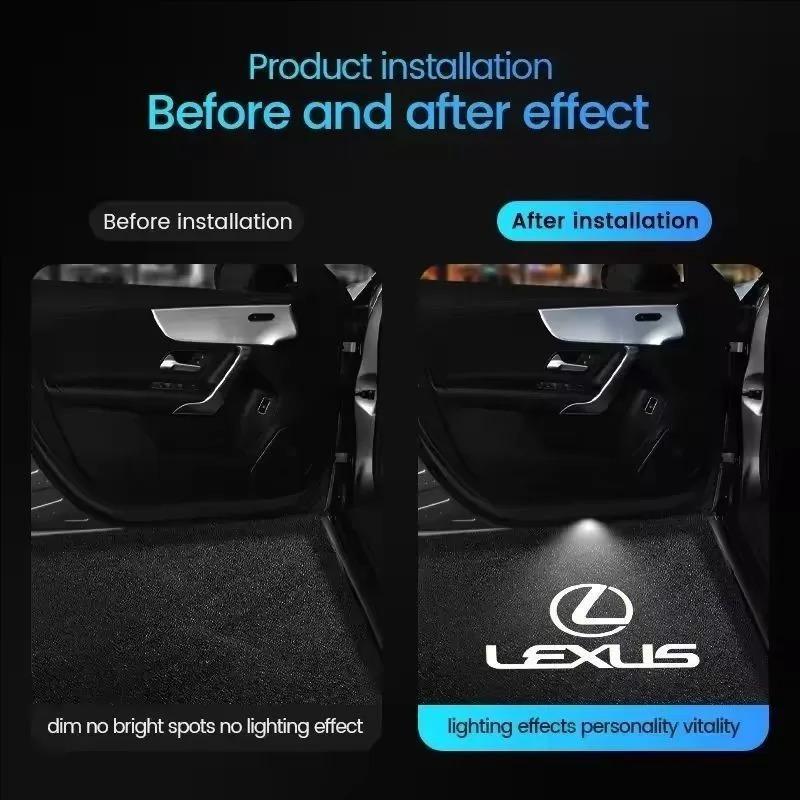 HD Car Led Door Projector Lamp Welcome Light For Lexus F SPORT IS250 IS200 CT200h GS300 LS430 RX450h LX570 IS300 ES300h ERX400h AFJ1