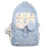 Large Capacity Simple Contrast Backpack Junior High School and High School CampusUses Style Versatile Burden-reducing High Value Backpack. Fit