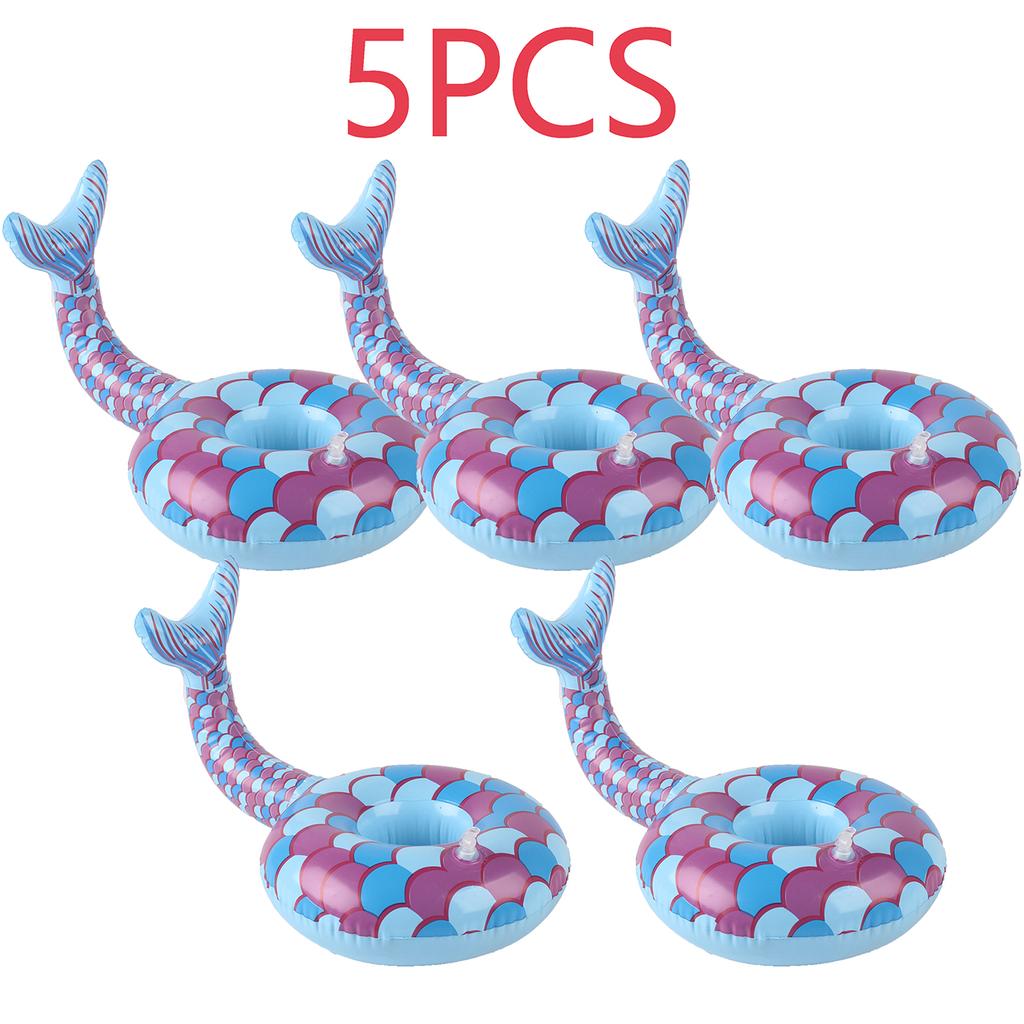 1PC Inflatable Drink Holder Pool Floats Floating Cup Holder PVC Beverage Float for Pool Party Beach Summer Accessories
