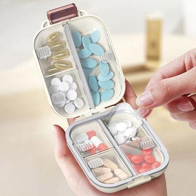 Pill Dispenser Storage Box Large Capacity Multiple Compartments Small Medicine Divider Portable
