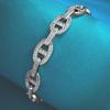 Xiancan 2024 S925 Silver Pig Nose Diamond Bracelet - Stylish Mingyuan Fashion