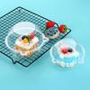 100Pcs Cupcake Box Plastic Clear Cupcake Container with Secure Flip-Top Seal Easy Open Close Stackable Dessert Holder