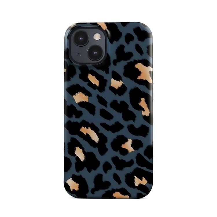 

Blue leopard print Phone Case for iPhone 17 17e 16e 16 15 14 13 12 11 X XS XR XSMAX 7 8 Air Pro Max Plus Double-layer Back Cover iPhone 11