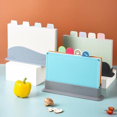 Creative Kitchen Cutting Board Set: Wheat Straw & PP Plastic - Four-Piece Food Classification Boards