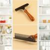 Portable Wood Me1 Pcs Portable Wood Carpet Groomer Rake Metal Handheld Carpet Rake Pet Grooming Comb Home Accessories