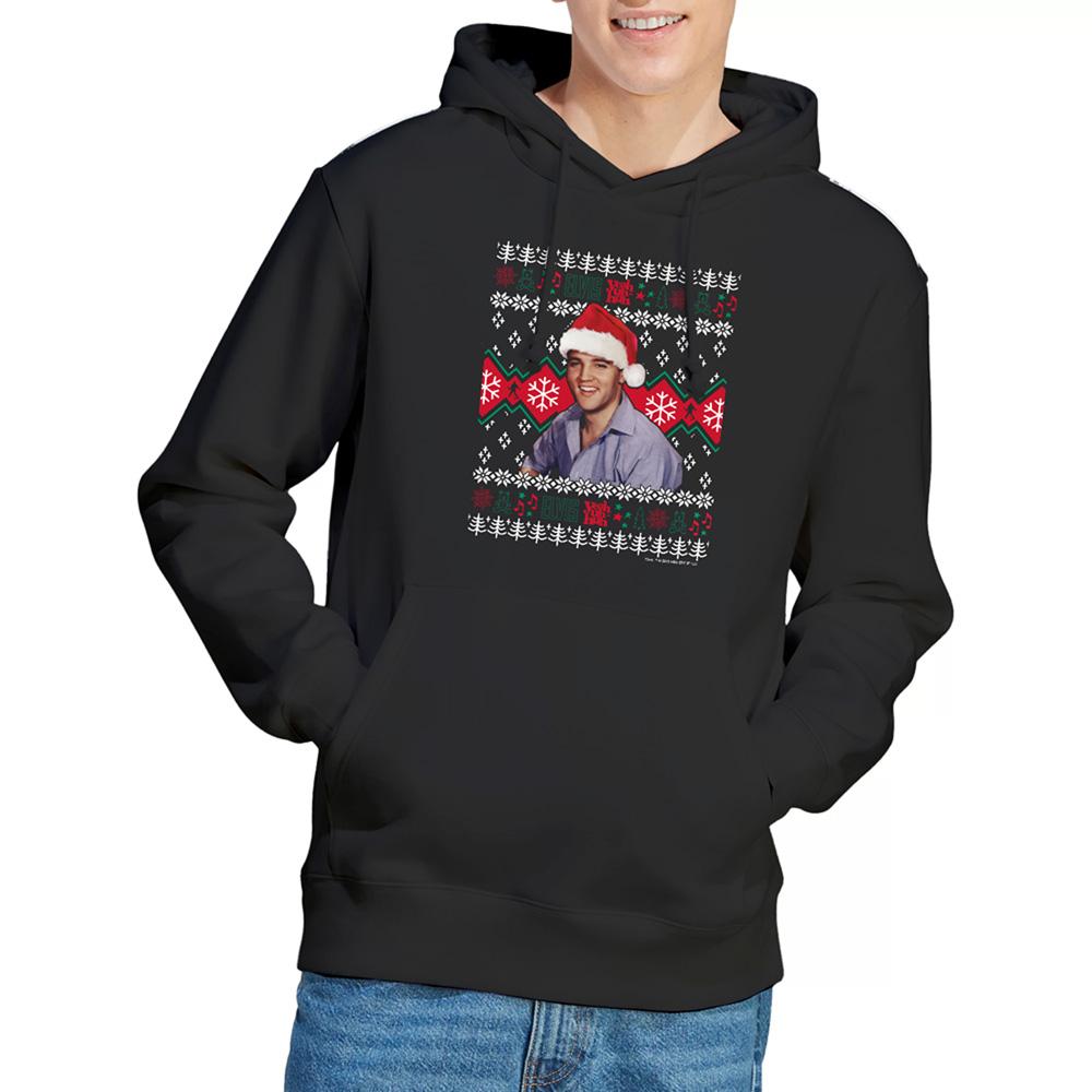 Elvis Presley Unisex Adult Ugly Christmas Sweater Hoodie