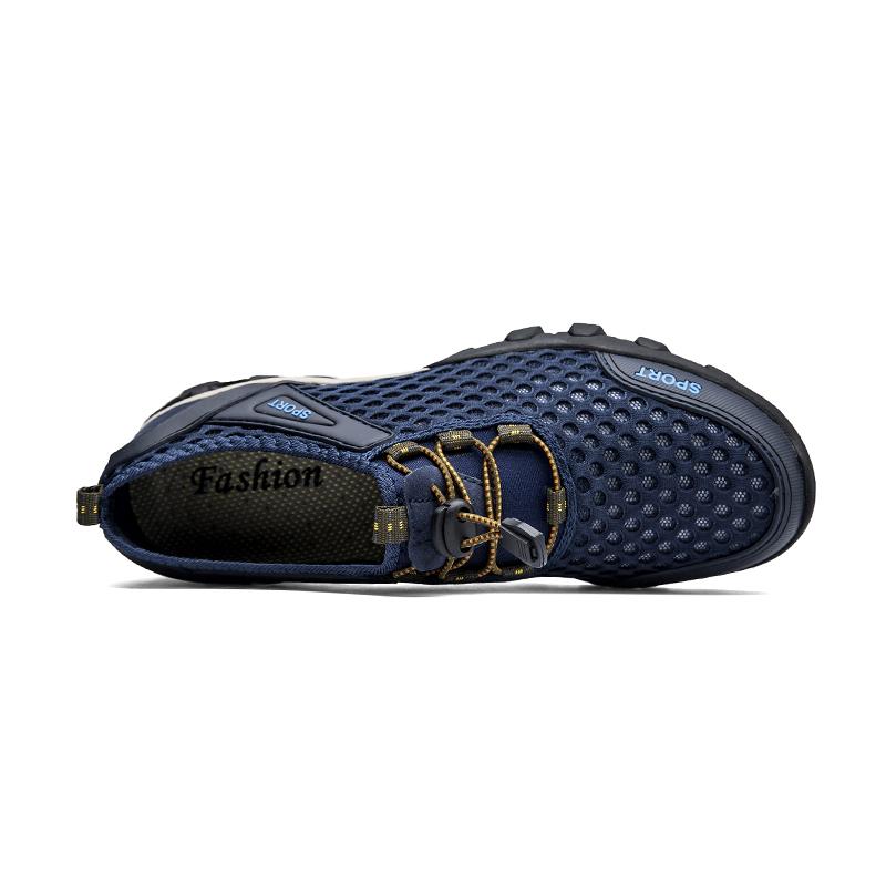 Summer Men's Outdoor Sports Shoes Breathable Mesh Wading Shoes Male Quick-Drying Lightweight Sneakers Anti-Slip Hiking Shoes