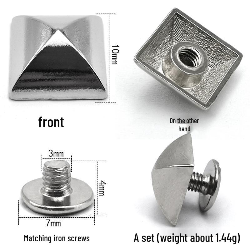 

Цветной панк набор заклепок-пирамидок для ногтей - Декоративные квадратные винты из сплава