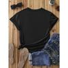 Moon Print Crew Neck T-shirt, Casual Short Sleeve T-shirt for Spring & Summer, Women's Clothing