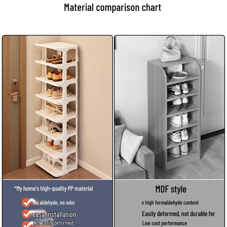 Multi-layer Shoe Rack for Narrow Entrances - Compact Indoor Storage for Dorms & Rental Homes