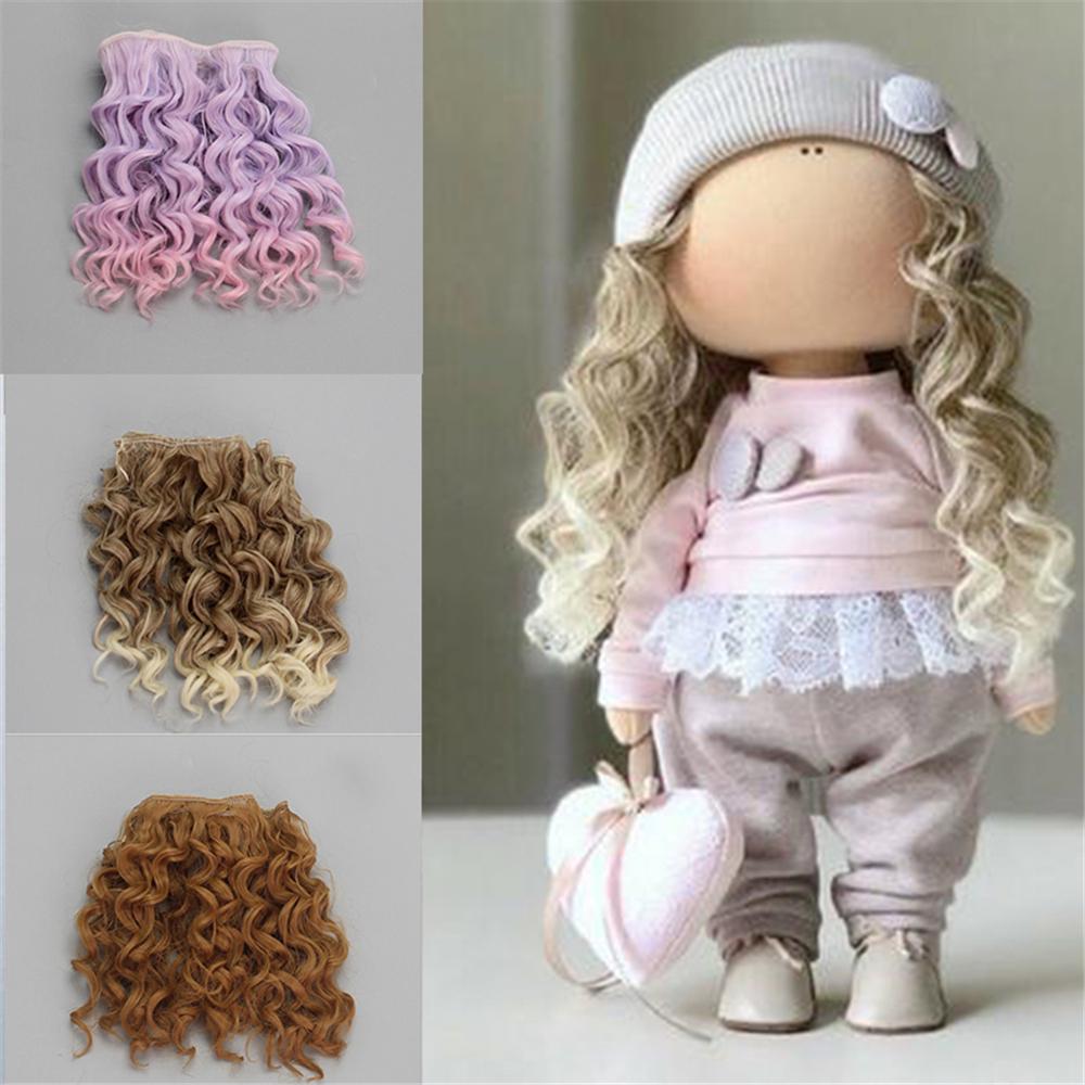 15*100cm DIY Mini Tresses Doll Wig Material Straight Hair Wig Fit for Dolls