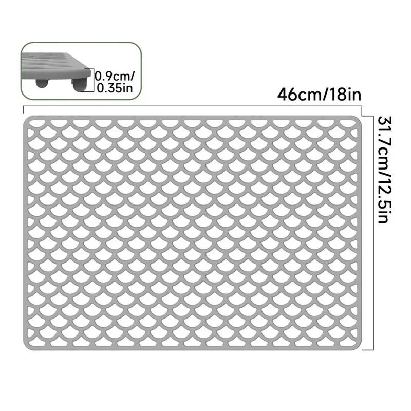 

Кухонный силиконовый коврик для защиты раковины, складной, противоскользящий, для сушки посуды, бытовой многофункциональный коврик для стола M