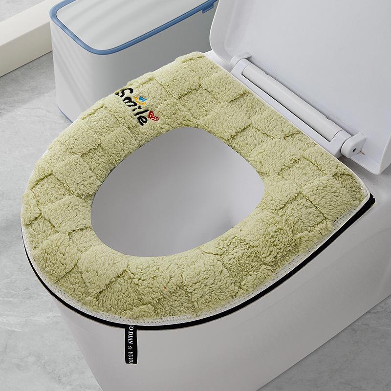 Thick Zipper Style Toilet Seat Cushion for Autumn and Winter