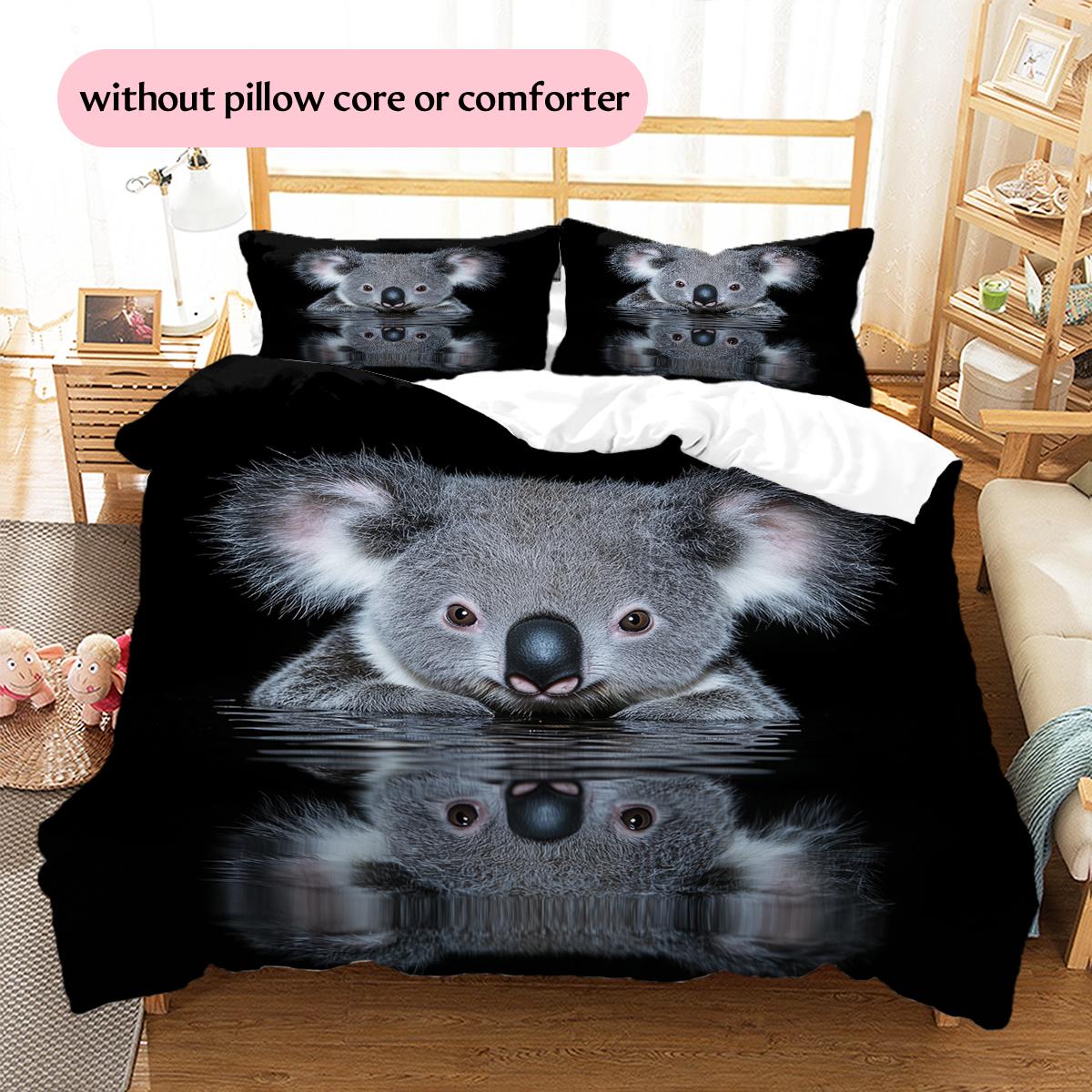 

Koala Pattern Bedding Home Decoration Birthday Gift (1 * duvet cover + 2 * pillowcase, without core) 135x200cm