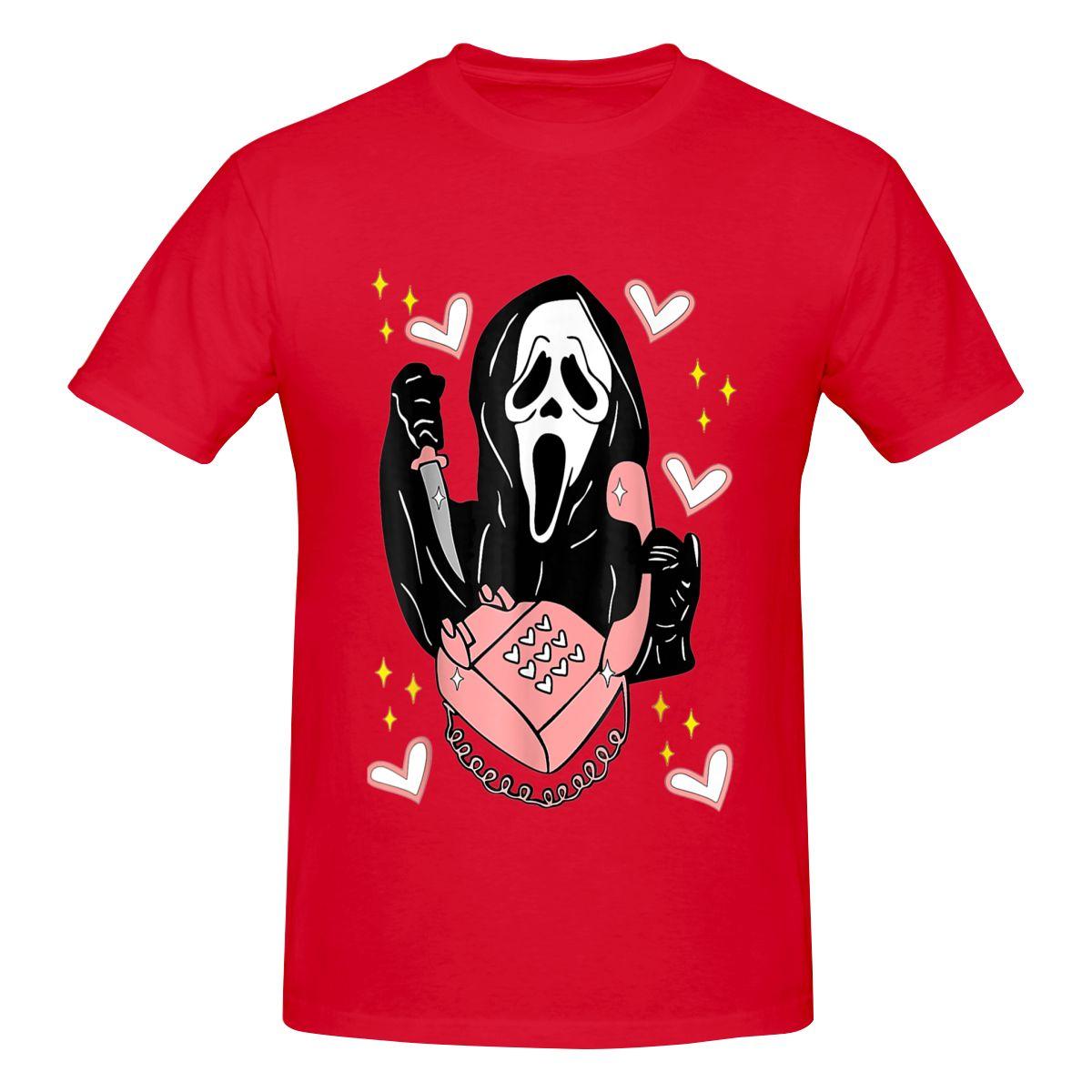 Funny Ghostface Calling Halloween Funny Scream You Hang Up Unisexs Tshirt Printed Tops are loose and slim fit Womens Tshirts S