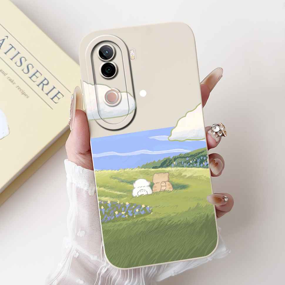 Flower Cover For Vivo V40e Case Soft Silicone Phone Back Cover Casing For Vivo V 40e V40e 4G V2403 Coque TPU Fundas
