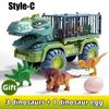 New Children's Car Toy Dinosaurs Transport Car with Dinosaur Large Engineering Vehicle Model Educational Toy Transport Vehicle Toy Boy Girl Gift