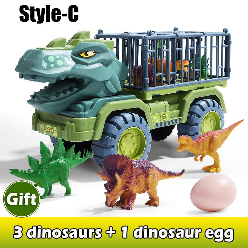 New Children's Car Toy Dinosaurs Transport Car with Dinosaur Large Engineering Vehicle Model Educational Toy Transport Vehicle Toy Boy Girl Gift