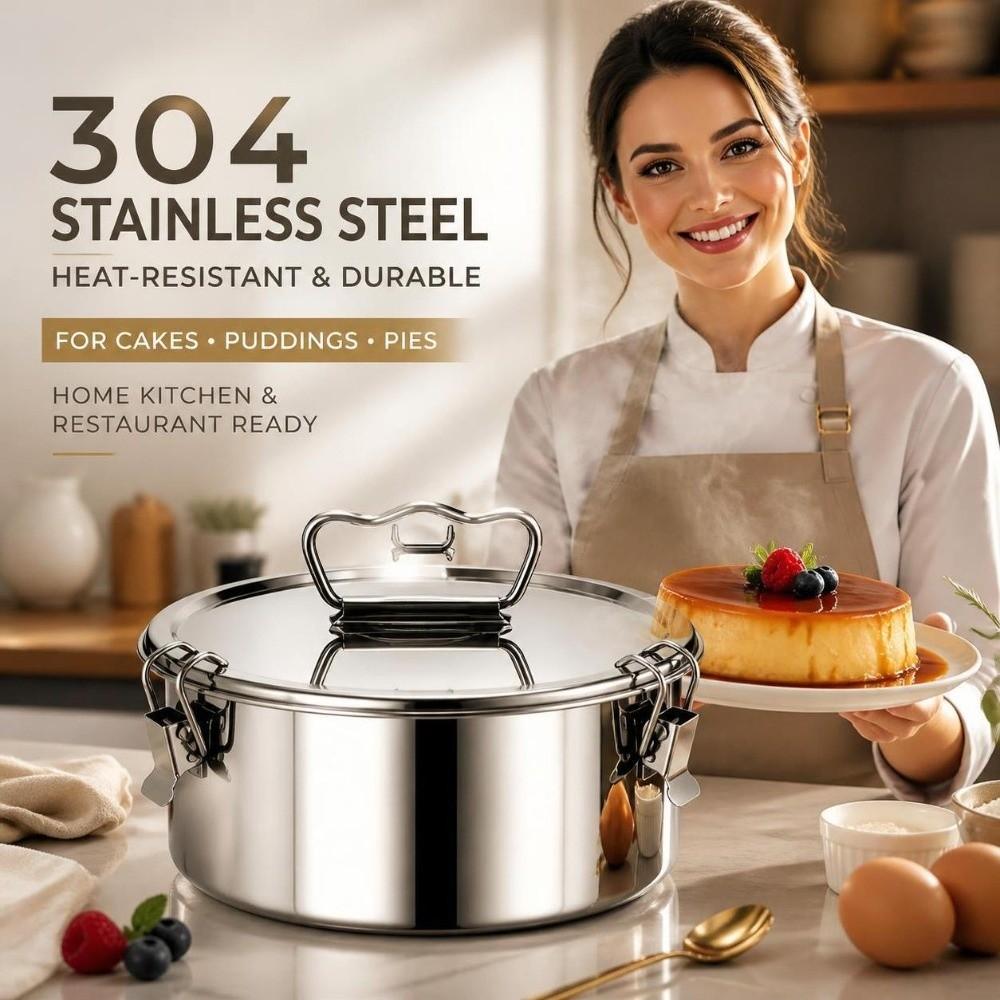 Mit Deckel Kuchen Backen Flan Form Topf Edelstahl Pudding Kuchen Form Langlebig Flan Pfanne Form Küche