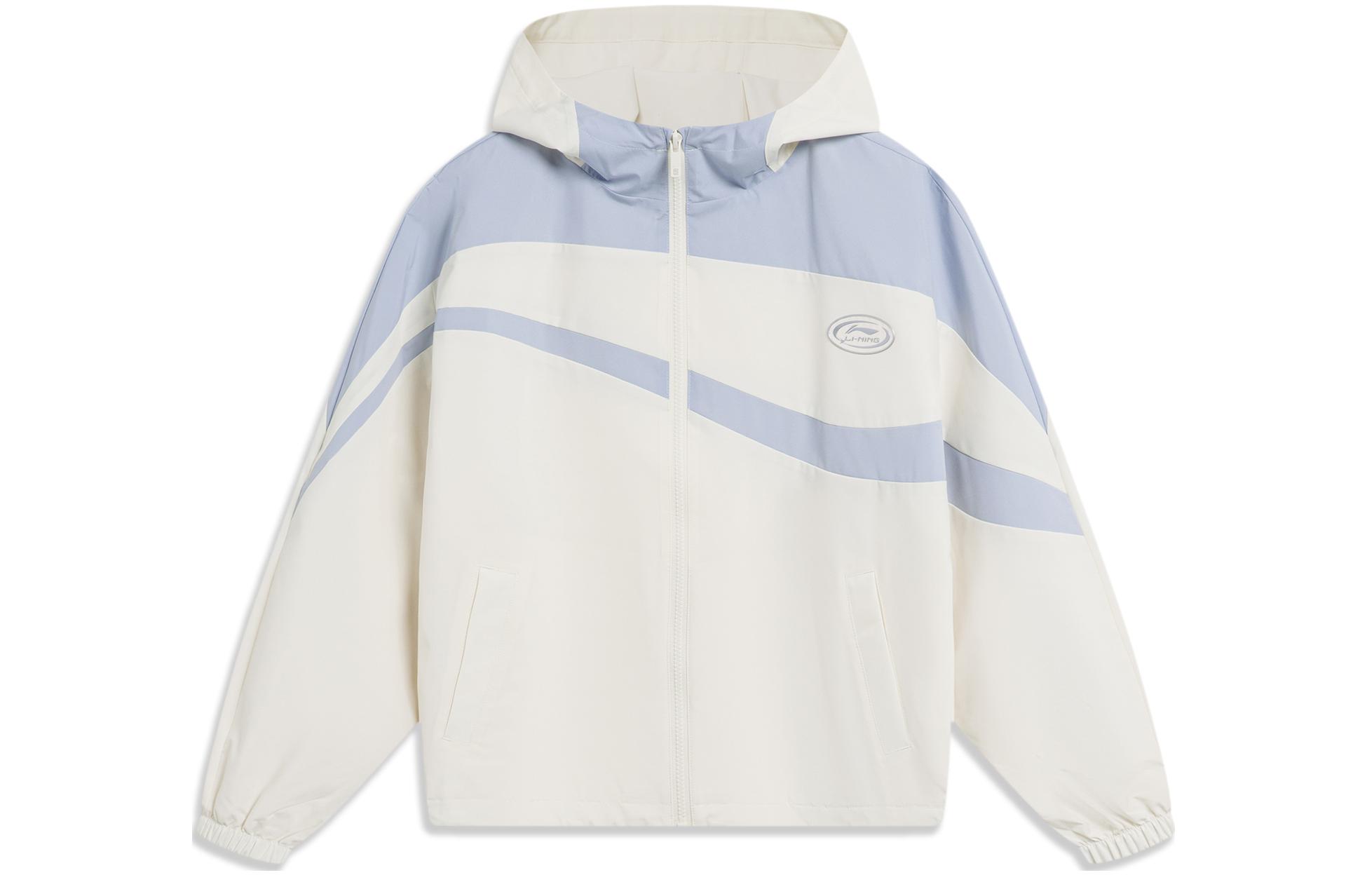 Li Ning Sports Trendy Collection Trench Coats Women s Ecru Hooded Moderate Other AFDU036-1 M