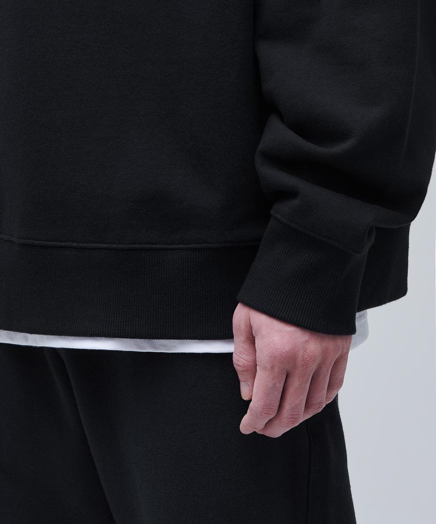 Musinsa Standard Oversized Half Zip Sweatshirt [Black]
