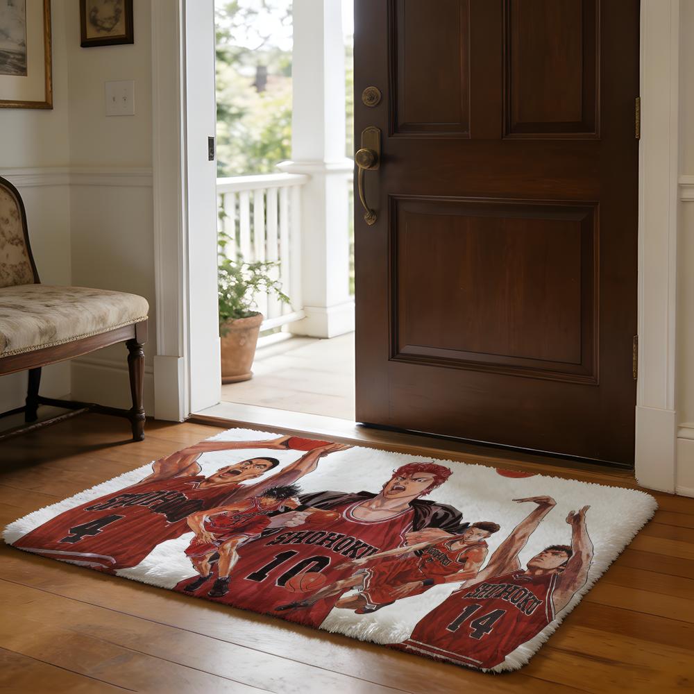 Classic Anime THE FIRST SLAM DUNKS Floor Mat Soft Flannel Absorbent Mat Non-Slip Rug Home Bedroom Bathroom